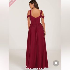Azazie burgundy bridesmaid dress- Liane style size A16